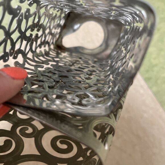 Bath & Body Works Silver Metal Soap Dispenser Sleeves Covers Set of 2 - Picture 4 of 5